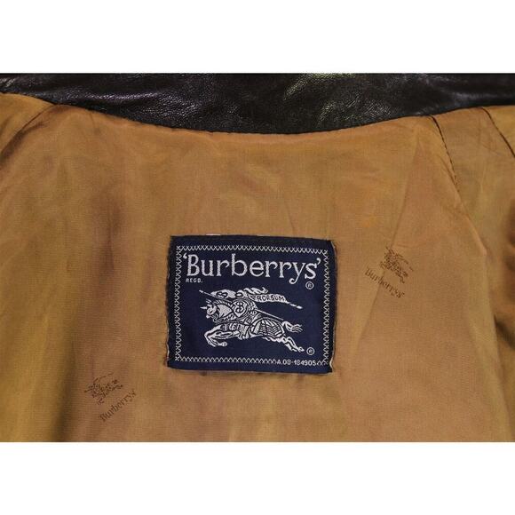 Burberrys Men's Vintage Brown Spanish Pig Leather Bomber Jacket Oversized XL - Picture 7 of 8